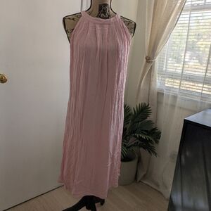 Chic Pink Rayon-Linen Blend Top